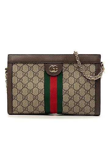 Gucci Small GG Supreme Web Ophidia Chain Crossbody (view 1)