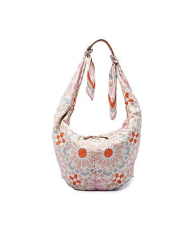 Loewe Printed Silk Anagram Scarf Hobo (view 1)