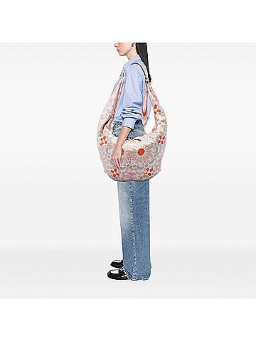 Loewe Printed Silk Anagram Scarf Hobo (view 2)