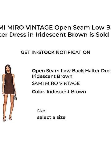 Sami Miro Vintage Brown Halter Mini Dress Casual Dress (view 2)