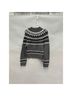Moda International Fair Isle Gray Black White Pullover Sweater Size S - photo 4