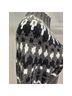 Moda International Fair Isle Gray Black White Pullover Sweater Size S - photo 9
