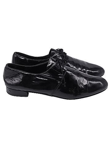 Prada Prada Lace-Up Loafers in Black Patent Leather (view 1)