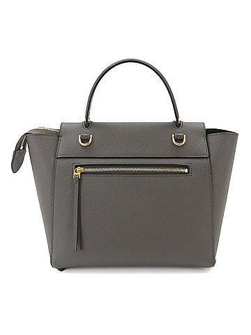 Céline Celine CELINE Bag Waist Micro 2-way Hand Shoulder Handbag Leather Gray 189153 Gold Hardware Belt (view 1)