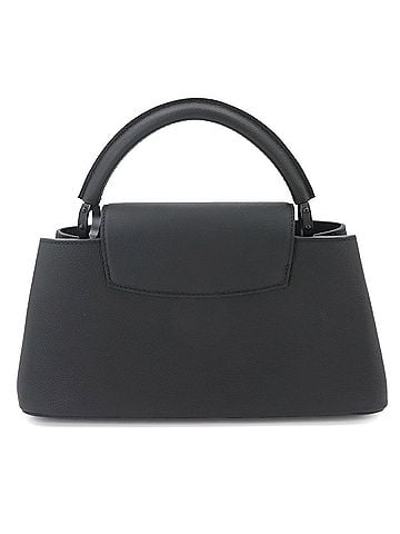 Louis Vuitton Louis Vuitton Capucines EW MM 2-way Hand/Shoulder Handbag, Taurillon Leather, All Black, M23947 RFID (view 2)
