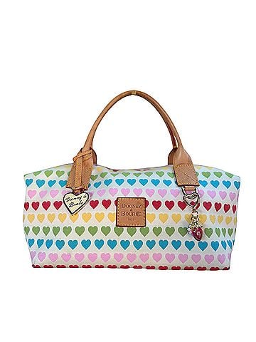 Dooney & Bourke Rainbow Hearts Mini Duffle Canvas/ Leather Tote (view 1)