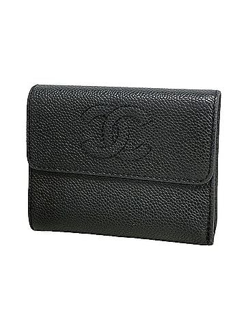 Chanel Chanel Tri-fold Wallet, Caviar Leather, Black, Women's (view 1)