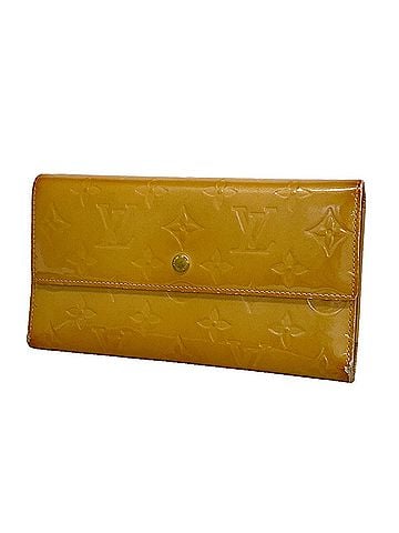 Louis Vuitton Louis Vuitton Tri-fold Long Wallet Vernis Portefeuille Tresor International M91352 Noisette Ladies (view 1)