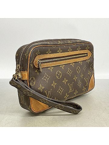 Louis Vuitton Louis Vuitton Monogram Marly Dragonne GM Clutch Bag M51825 Brown Men's (view 2)