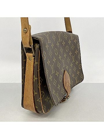 Louis Vuitton Louis Vuitton Monogram Cartouchiere GM Shoulder Bag M51252 Brown Women's (view 2)