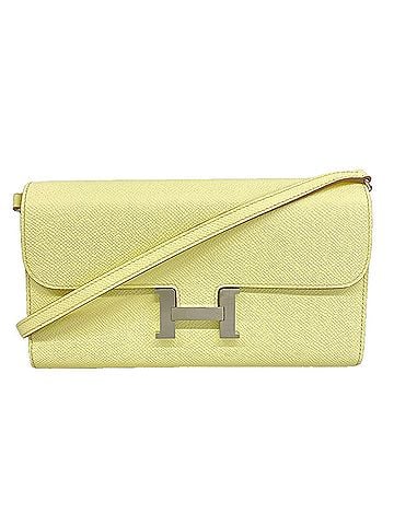 Hermès Hermes Constance Tougo Wallet/Shoulder Wallet, Veau Epsom Leather, Jaune Milton, K Stamp, Women's. (view 1)