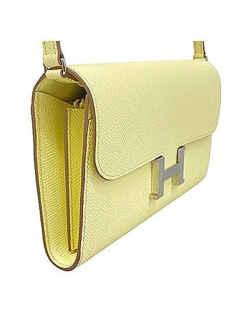Hermès Hermes Constance Tougo Wallet/Shoulder Wallet, Veau Epsom Leather, Jaune Milton, K Stamp, Women's. (view 2)