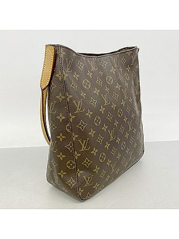 Louis Vuitton Louis Vuitton Monogram Looping GM Shoulder Bag M51145 Brown Women's (view 2)