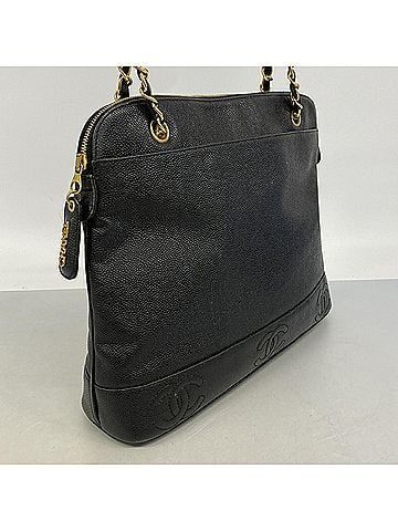 Chanel Chanel Triple Coco Caviar Leather Shoulder Bag, Black, for Women (view 2)