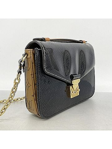 Louis Vuitton Louis Vuitton Shiny Epi Monogram Reverse Pochette Metis MINI M54990 Black 2-way bag for women (view 2)