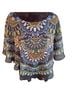 Alyx Floral Multi Color 3/4 Sleeve Top Size L - photo 2