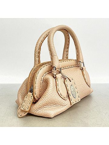 Fendi Fendi Selleria Leather Handbag, Pink, Women's (view 2)