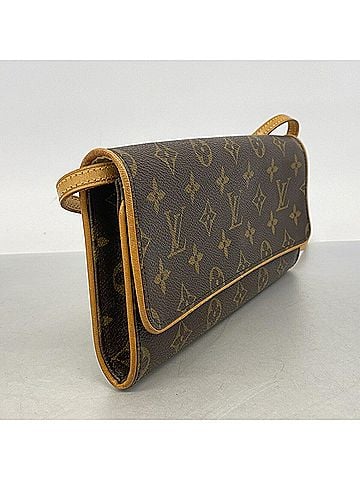 Louis Vuitton Louis Vuitton Monogram Pochette Twin GM Shoulder Bag M51852 Brown Women's (view 2)