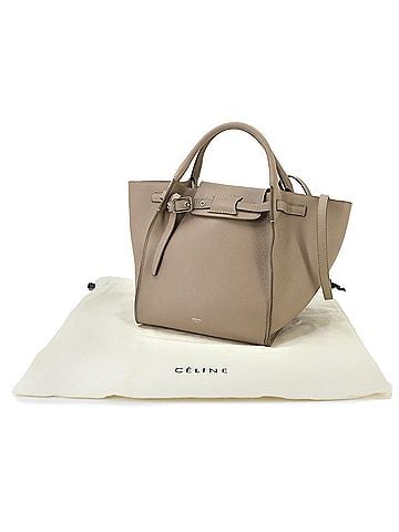 Céline Celine Big Bag Small with Long Strap 2-way Handbag Shoulder Leather Beige 183313 (view 1)