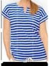 Talbots Stripes Blue White Short Sleeve Top Size S - photo 4