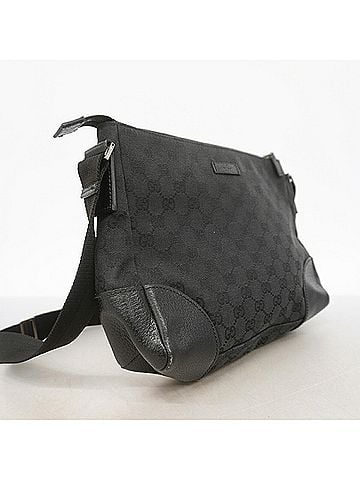 Gucci Gucci GG Canvas Shoulder Bag 114273, Black, Women's (view 2)