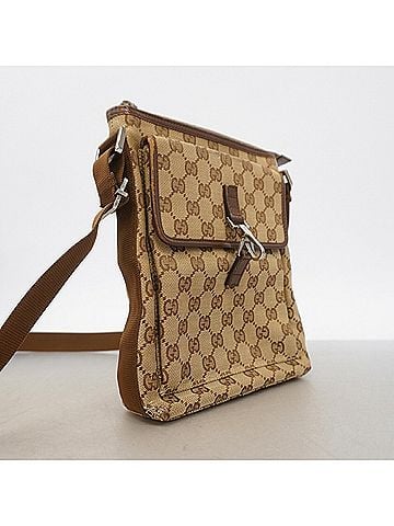 Gucci Gucci GG Canvas Shoulder Bag 92646, Brown Canvas, Women's (view 2)
