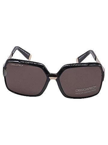 Dsquared2 Dsquared2 DQ0044 Oversized Sunglasses in Black Acetate (view 1)