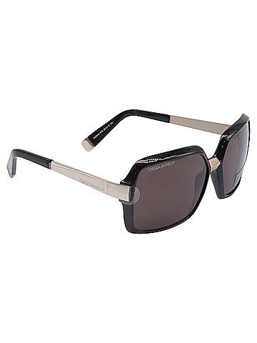 Dsquared2 Dsquared2 DQ0044 Oversized Sunglasses in Black Acetate (view 2)