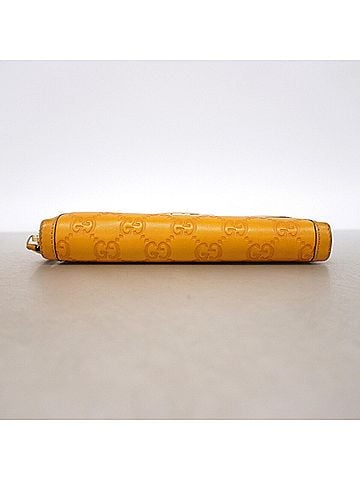 Gucci Gucci long wallet, Guccissima pattern, 308012, leather, mustard yellow, women's. (view 2)