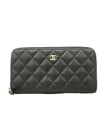 Chanel Chanel long wallet, Matelassé caviar leather, black, women's. (view 1)