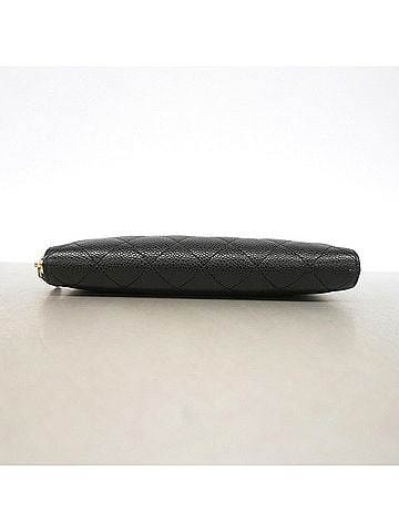 Chanel Chanel long wallet, Matelassé caviar leather, black, women's. (view 2)
