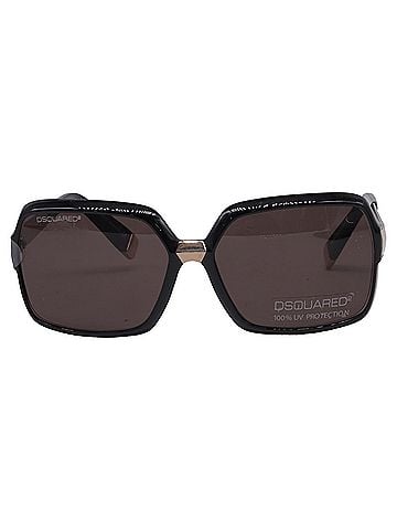 Dsquared2 Dsquared2 DQ0044 Oversized Sunglasses in Black Acetate (view 1)