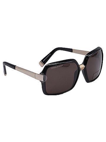 Dsquared2 Dsquared2 DQ0044 Oversized Sunglasses in Black Acetate (view 2)