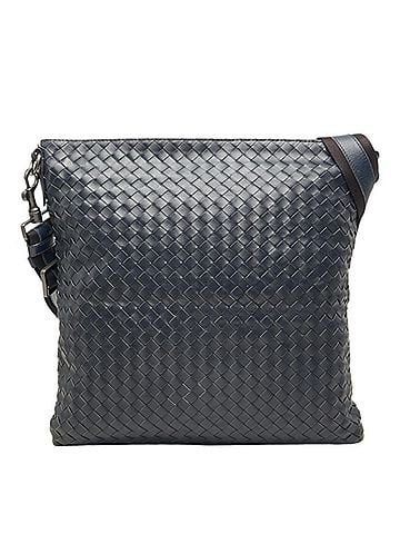 Bottega Veneta Bottega Veneta Intrecciato Crossbody Shoulder Bag, Navy Leather, Women's BOTTEGAVENETA (view 1)