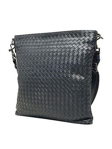 Bottega Veneta Bottega Veneta Intrecciato Crossbody Shoulder Bag, Navy Leather, Women's BOTTEGAVENETA (view 2)