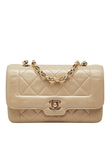 Chanel Chanel Diana Coco Mark Chain Shoulder Bag, Crossbody, Beige, Gold Hardware, Lambskin, Women's CHANEL (view 1)
