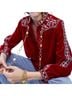 Zara Red Long Sleeve Blouse Size L - photo 7