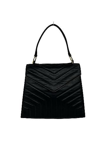 Yves Saint Laurent YVES SAINT LAURENT Vintage Y-stitch Leather Handbag Mini Tote Bag Black 67307 (view 1)