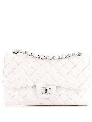 Chanel Vintage Classic Double Flap Bag Quilted Caviar Jumbo (view 1)