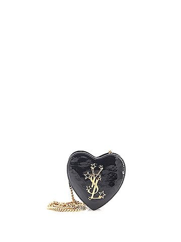 Saint Laurent Love Heart Chain Bag Patent Mini (view 1)