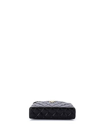 Chanel Crystal CC Top Handle Slim Vanity Case with Chain Quilted Lambskin (view 2)