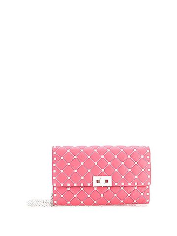 Valentino Garavani Rockstud Spike Wallet on Chain Quilted Leather Small (view 1)