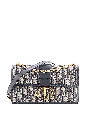 Christian Dior 30 Montaigne Chain Flap Bag Oblique Canvas East West (view 1)