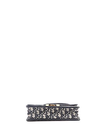 Christian Dior 30 Montaigne Chain Flap Bag Oblique Canvas East West (view 2)