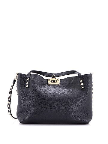 Valentino Garavani Rockstud Convertible Flip Lock Tote Leather Small (view 1)
