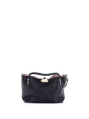 Valentino Garavani Rockstud Convertible Flip Lock Tote Leather Small (view 2)