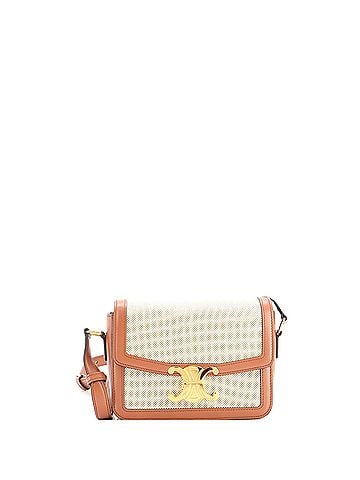 Céline Triomphe Shoulder Bag Canvas with Leather Teen (view 1)