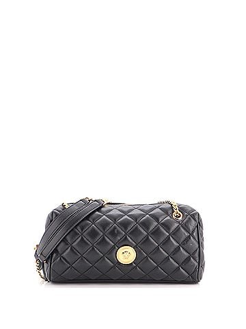 Versace Medusa Chain Zip Shoulder Bag Quilted Leather (view 1)