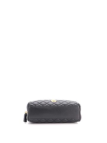 Versace Medusa Chain Zip Shoulder Bag Quilted Leather (view 2)