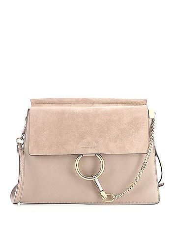 Chloé Faye Shoulder Bag Leather and Suede Medium (view 1)